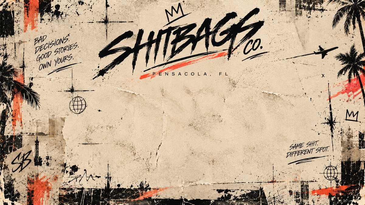 SHITBAGS CO poster background — clean